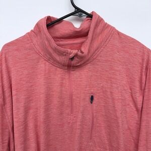 Salt Life SLX Quarter Zip Pullover Adult XXL Red Heathered Performance LS